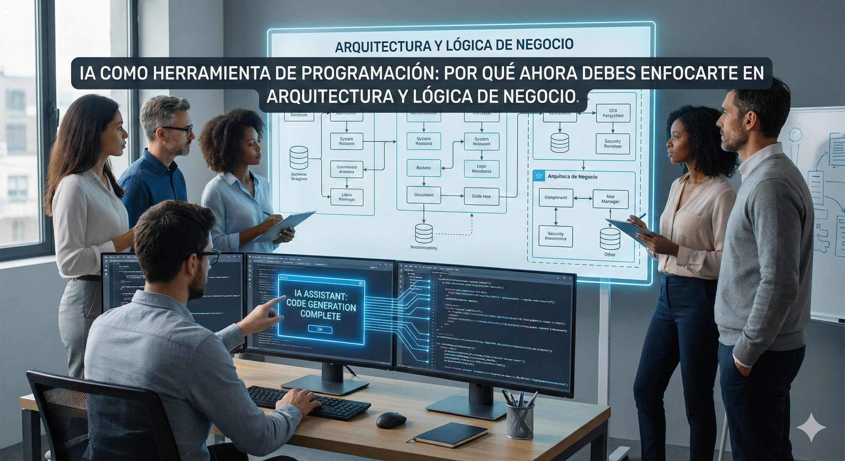 Imagen destacada: IA como Herramienta de Programación: Por Qué Ahora Debes Enfocarte en Arquitectura y Lógica de Negocio